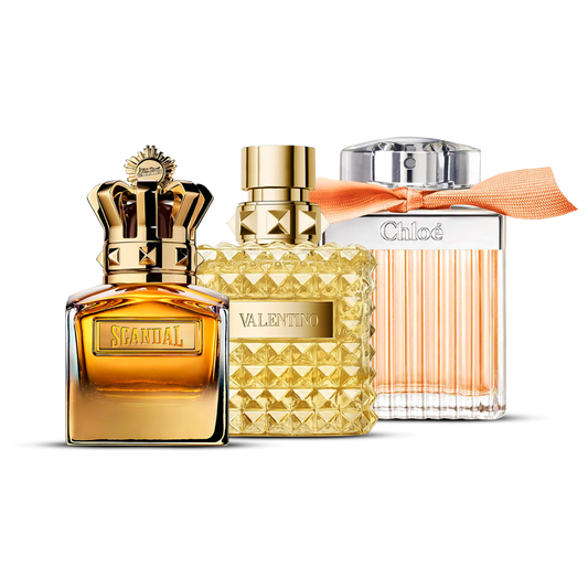 Combination of 3 women's perfumes – Scandal, Valentino Donna and Chloé [100 ml each]