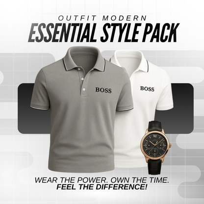 Essential Style Pack – Polo Duo & Wristwatch